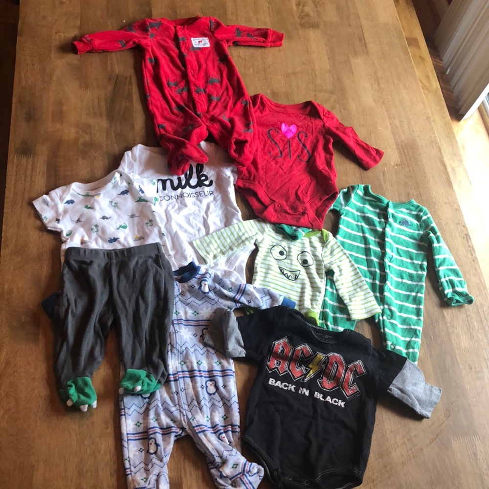 0-3 month newborn onesie Bundle lot